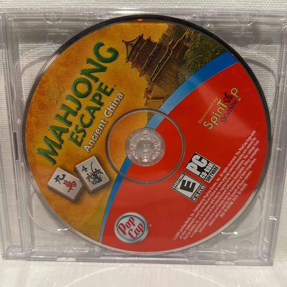 Used Sprintop Games Mahjong Escape Ancient China PC CD-ROM Software Game.